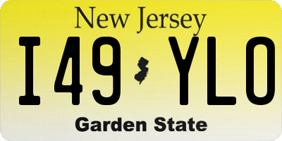 NJ license plate I49YLO