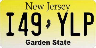 NJ license plate I49YLP