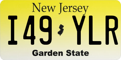 NJ license plate I49YLR
