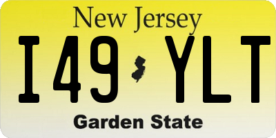 NJ license plate I49YLT