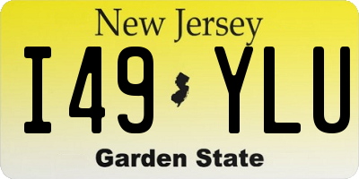 NJ license plate I49YLU