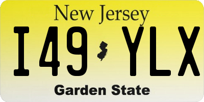 NJ license plate I49YLX