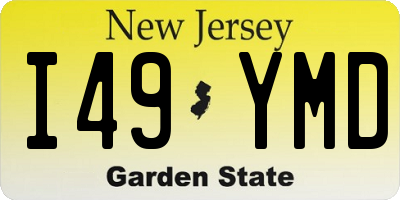 NJ license plate I49YMD