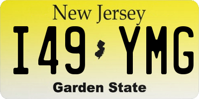 NJ license plate I49YMG