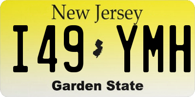 NJ license plate I49YMH