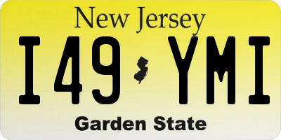 NJ license plate I49YMI