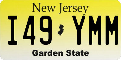 NJ license plate I49YMM