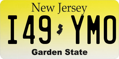 NJ license plate I49YMO