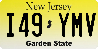 NJ license plate I49YMV