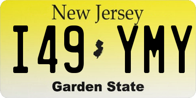 NJ license plate I49YMY