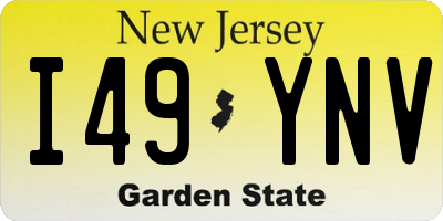 NJ license plate I49YNV
