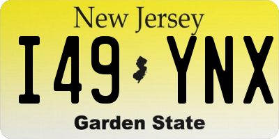 NJ license plate I49YNX