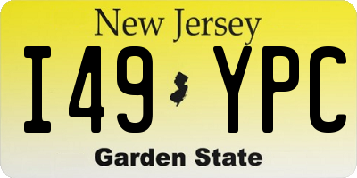 NJ license plate I49YPC