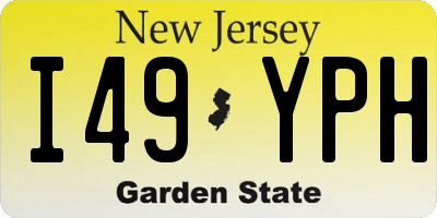NJ license plate I49YPH