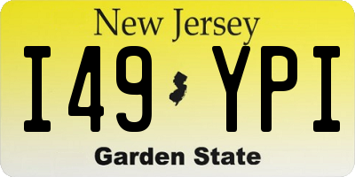 NJ license plate I49YPI