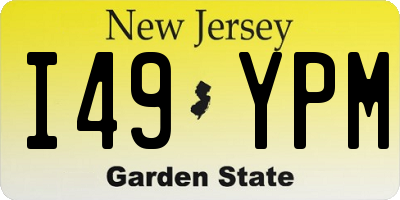 NJ license plate I49YPM