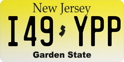 NJ license plate I49YPP