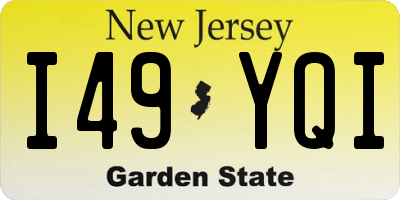 NJ license plate I49YQI