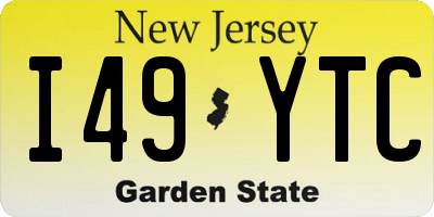 NJ license plate I49YTC