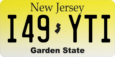 NJ license plate I49YTI