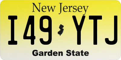 NJ license plate I49YTJ