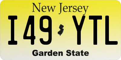 NJ license plate I49YTL