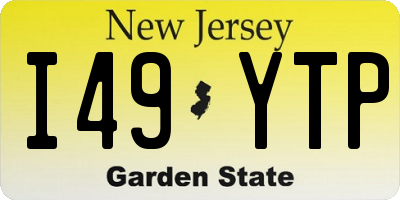 NJ license plate I49YTP
