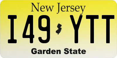 NJ license plate I49YTT