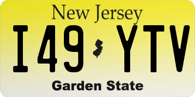 NJ license plate I49YTV