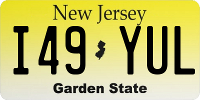 NJ license plate I49YUL