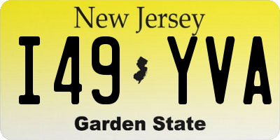 NJ license plate I49YVA