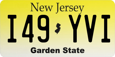 NJ license plate I49YVI