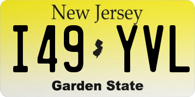 NJ license plate I49YVL