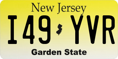 NJ license plate I49YVR