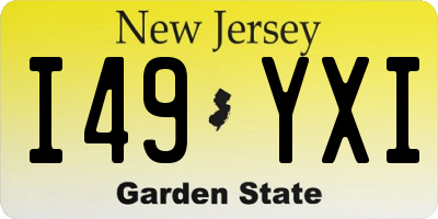 NJ license plate I49YXI
