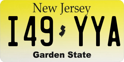 NJ license plate I49YYA