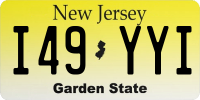 NJ license plate I49YYI