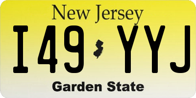 NJ license plate I49YYJ