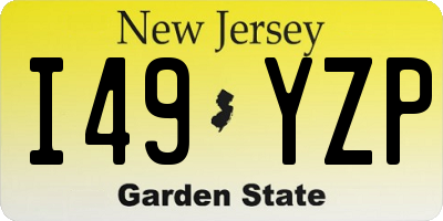 NJ license plate I49YZP