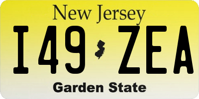 NJ license plate I49ZEA