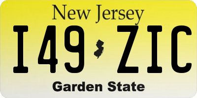 NJ license plate I49ZIC