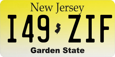 NJ license plate I49ZIF