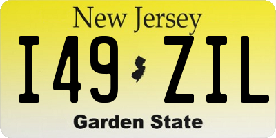 NJ license plate I49ZIL