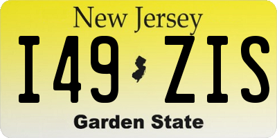 NJ license plate I49ZIS