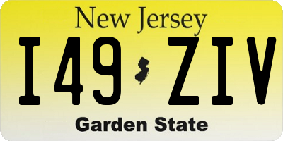 NJ license plate I49ZIV