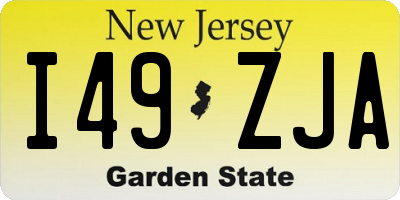 NJ license plate I49ZJA