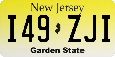 NJ license plate I49ZJI