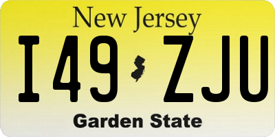 NJ license plate I49ZJU