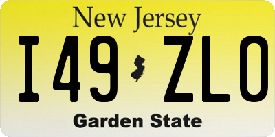 NJ license plate I49ZLO