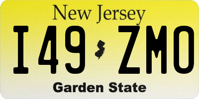 NJ license plate I49ZMO